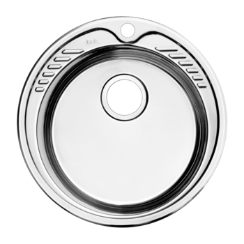 Мойка, нержавеющая сталь, полированная, D490, Suno S, IDDIS, SUN49P0i77 - Абель66 - Магазин сантехники в Екатеринбурге