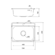 Мойка, нержавеющая сталь, полированная, 530*430, Basic, IDDIS, BAS53P0i77 - Абель66 - Магазин сантехники в Екатеринбурге 