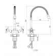 Смеситель для кухни с гибким изливом, Duplex, Milardo, DUPSB0FM05 - Абель66 - Магазин сантехники в Екатеринбурге 