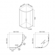 Душевое ограждение, полукр., глянцевый ал. проф., 100х100х195, Zodiac, IDDIS, ZOD6CR0i23 - Абель66 - Магазин сантехники в Екатеринбурге 