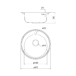 Мойка, нержавеющая cталь, полированная, D510, Basic, IDDIS, BAS51P0i77 - Абель66 - Магазин сантехники в Екатеринбурге 